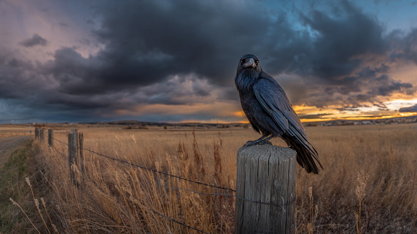 Crows gathering on a branch — messengers between worlds