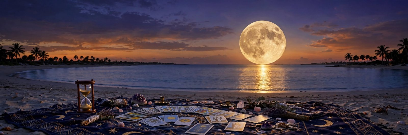 The Harvest Moon rising gold and heavy over dark water