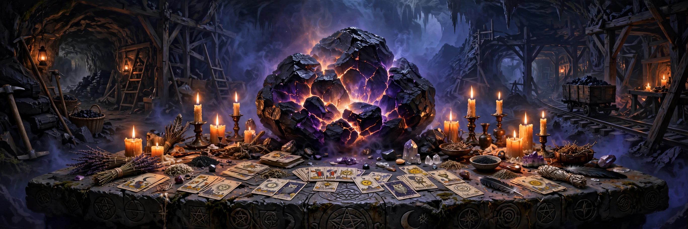 A raw lump of coal, dark and unassuming, the stone of Appalachian mine spirits and a grandmothers shelf
