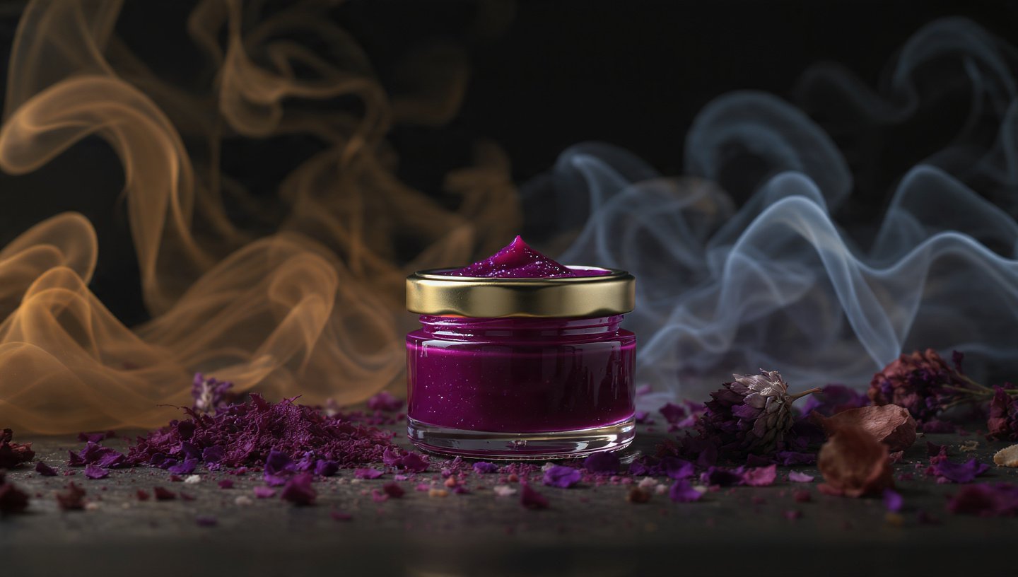 Calendula and comfrey healing salve — golden botanical balm in glass jars
