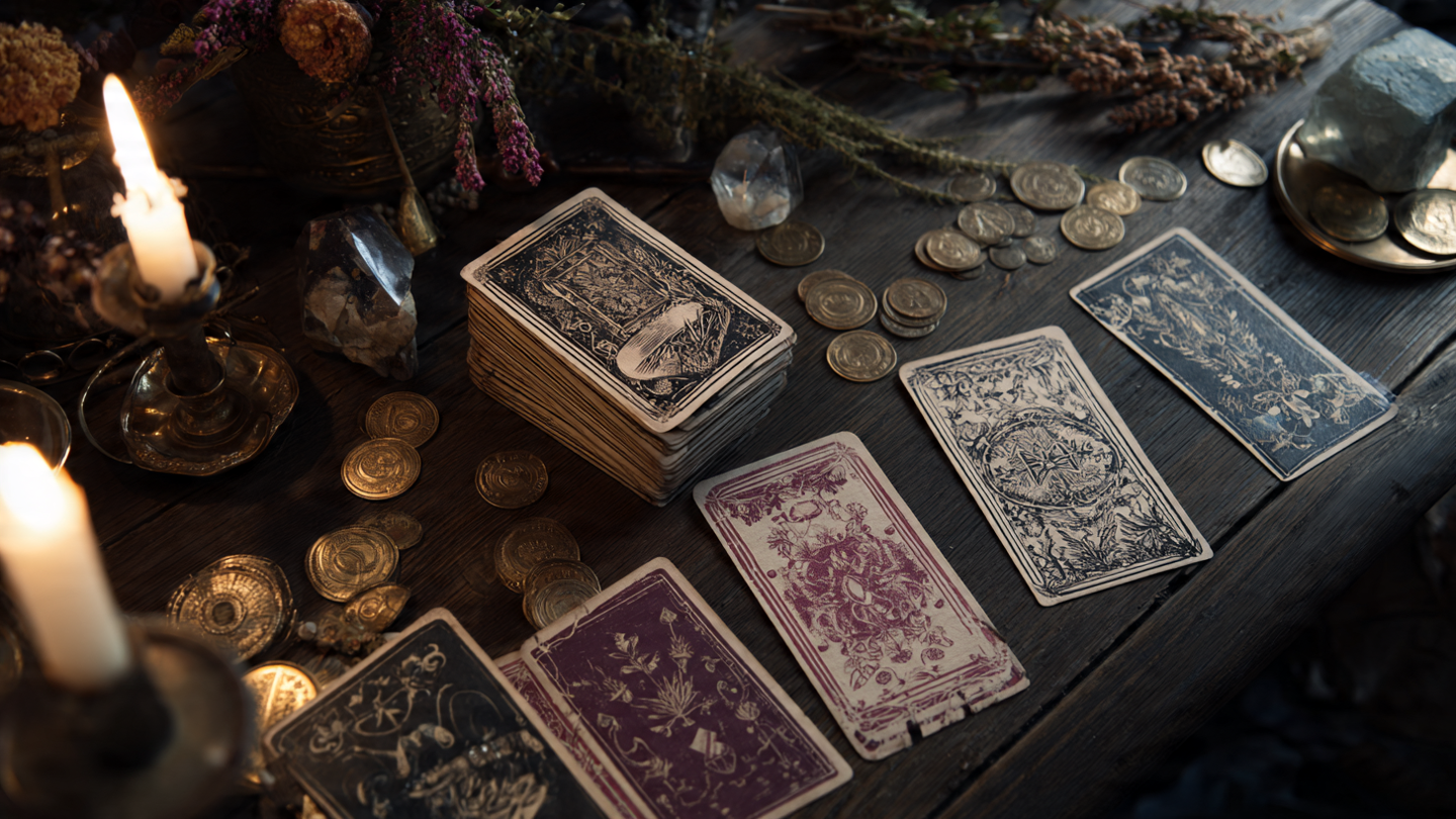 The Cunning Draw — a solitaire matching game with the Minor Arcana