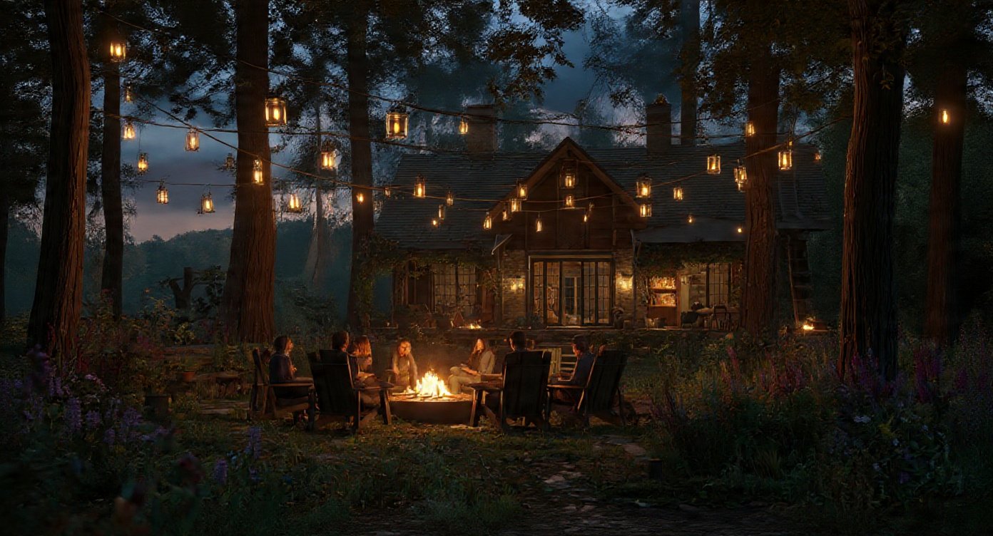 Fire pit at night — Walpurgisnacht and Beltane