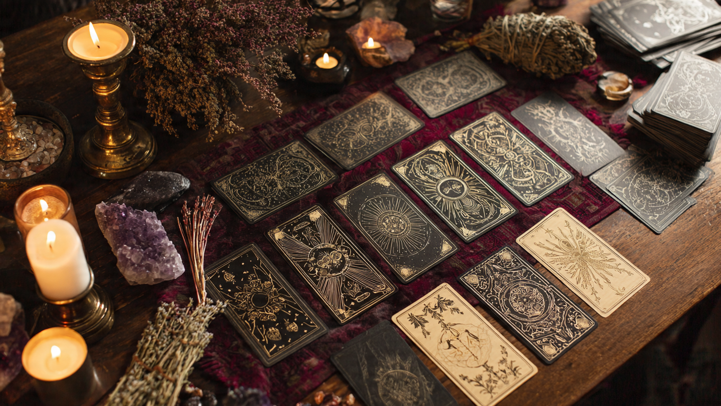 Witches Tarot Pairs — a solitaire matching game with the Minor Arcana